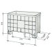 Skrzynia plastikowa 1000x640mm, 280l, na kółkach Ø100