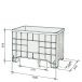 Skrzynia plastikowa 1000x640mm, 280l, na kółkach