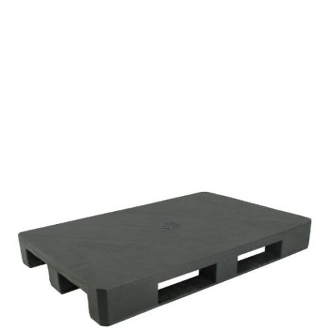 Paleta plastikowa 1200x800mm, pełna, na płozach, czarna