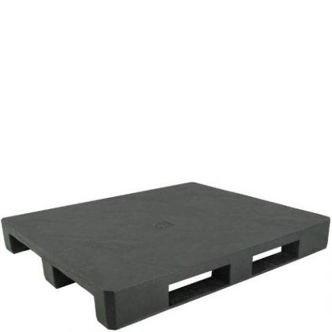 Paleta plastikowa 1200x1000mm, pełna, na płozach, czarna