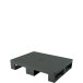 Półpaleta plastikowa 800x600mm, pełna, na płozach, czarna